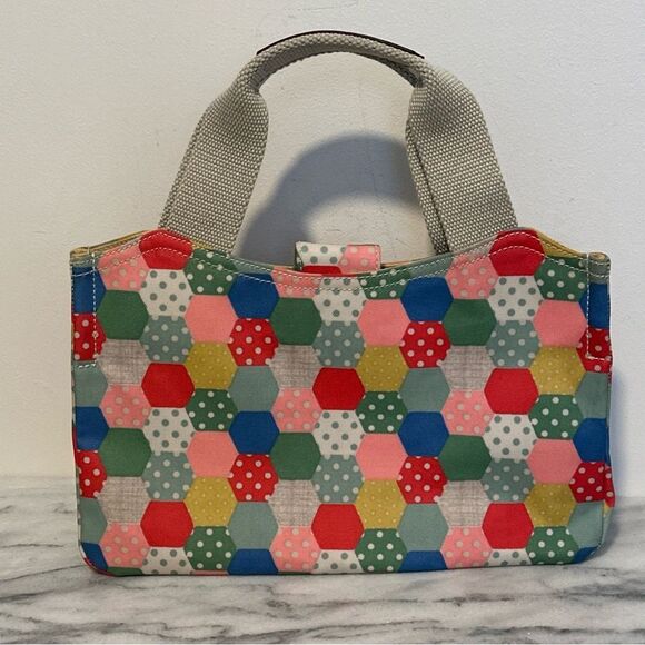 Cath Kidston London Colorful polka dots quilted design coated canvas Tote - Picture 2 of 14
